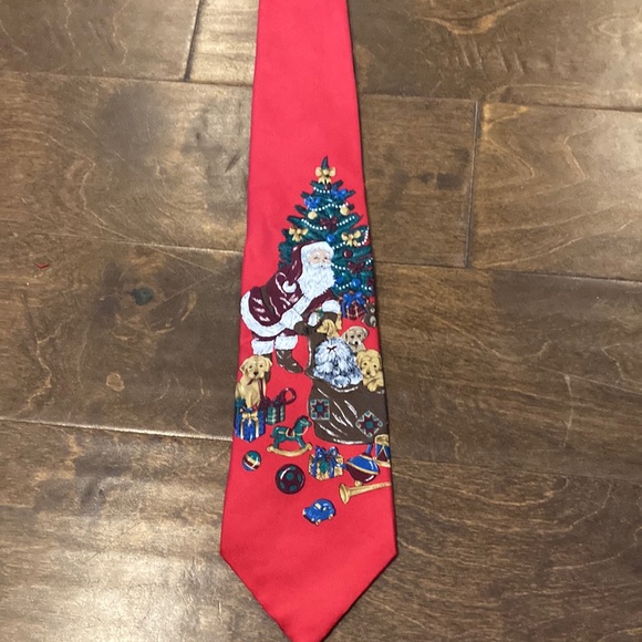 Stafford Santa,dogs and toys vintage Christmas tie! Great to wear to the office - Picture 1 of 3